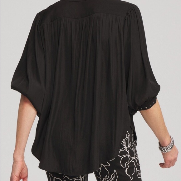 NWT Chicos Size 3 3/4 Sleeve Flutter Top - Picture 3 of 4